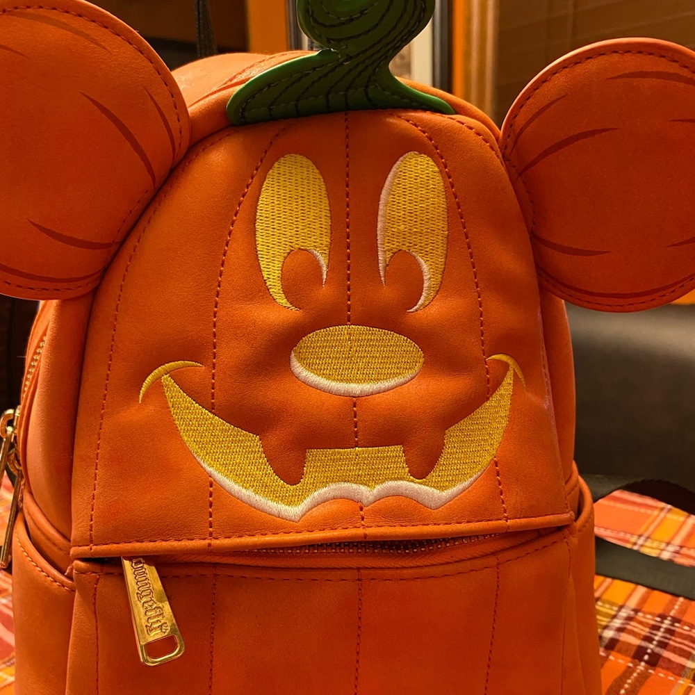 Disney parks Mickey pumpkin Loungefly backpack